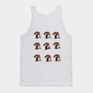 Ostrich in the Sea of Green Tank Top